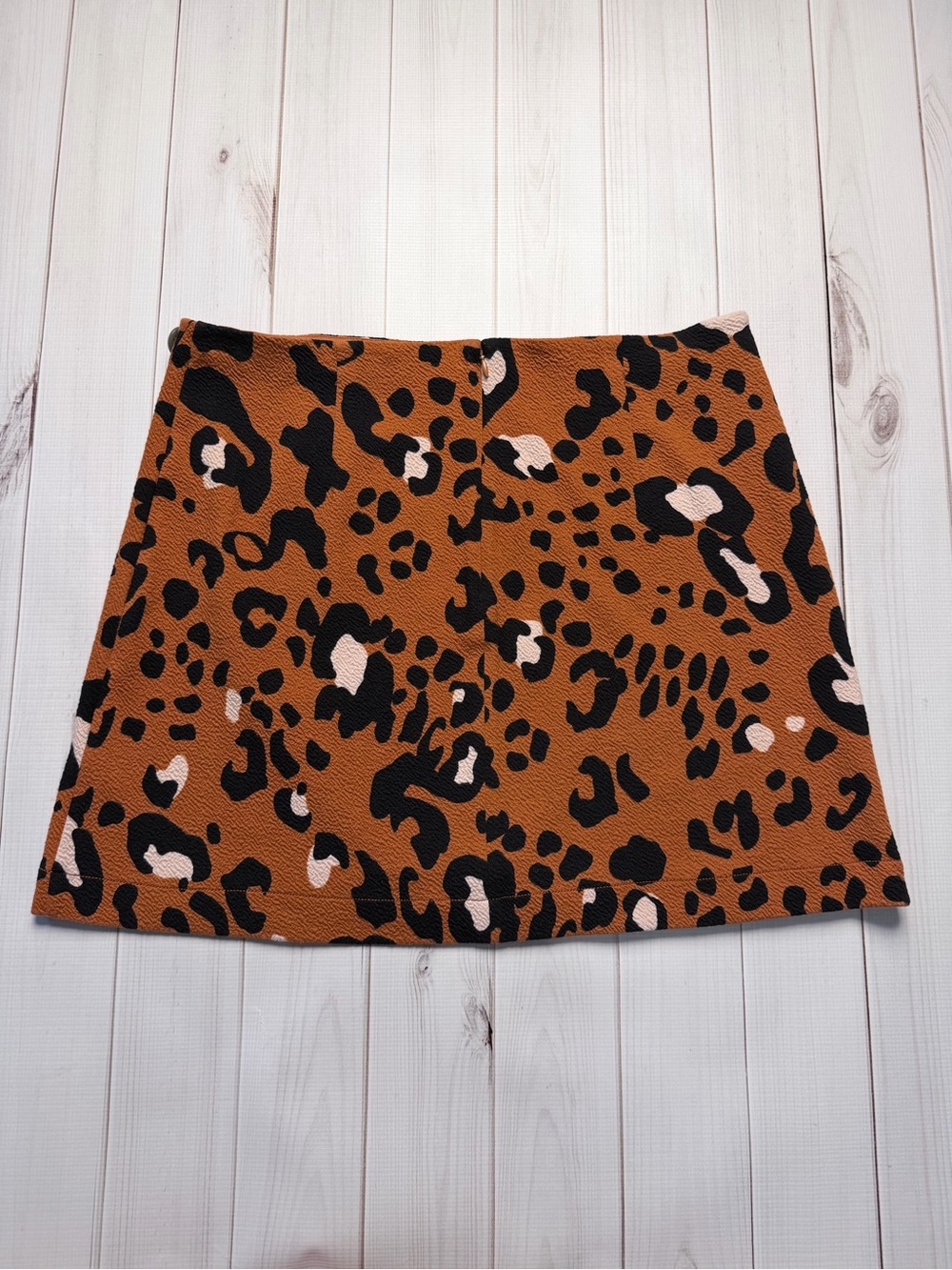 Anthropologie Leopard Print Button-Front Mini Skirt - Brown & Black - Picture 5 of 5